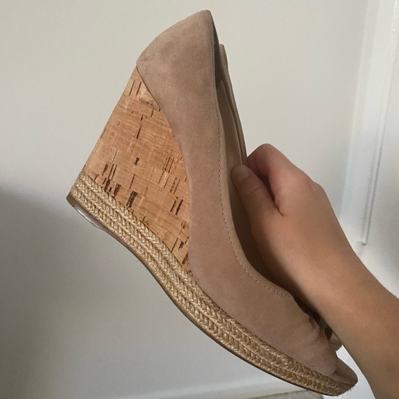 Prada Suede Peep Toe Wedges - Picture 5 of 9